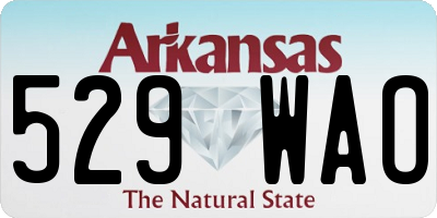 AR license plate 529WAO