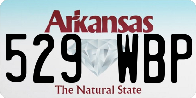AR license plate 529WBP