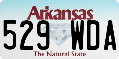 AR license plate 529WDA