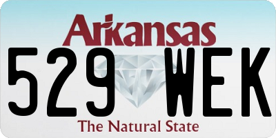 AR license plate 529WEK