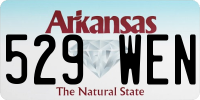AR license plate 529WEN