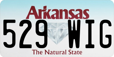 AR license plate 529WIG