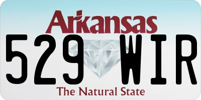AR license plate 529WIR