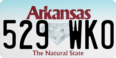 AR license plate 529WKO