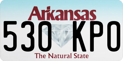 AR license plate 530KPO