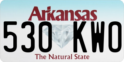 AR license plate 530KWO