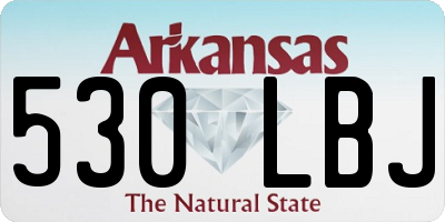 AR license plate 530LBJ