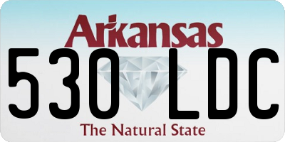 AR license plate 530LDC