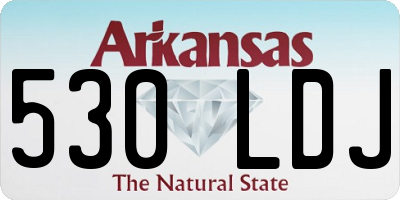 AR license plate 530LDJ