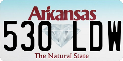 AR license plate 530LDW