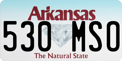 AR license plate 530MSO