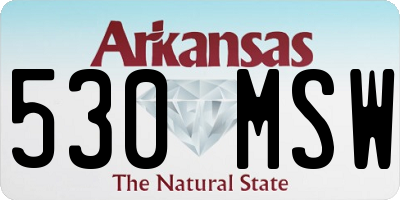 AR license plate 530MSW