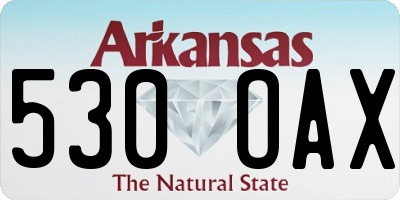 AR license plate 530OAX