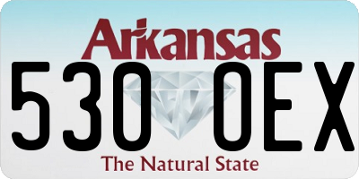 AR license plate 530OEX