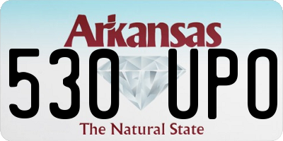 AR license plate 530UPO