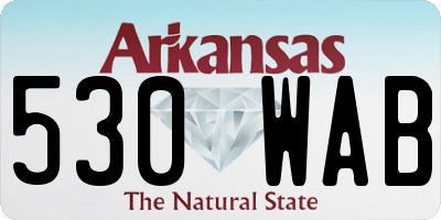 AR license plate 530WAB