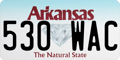 AR license plate 530WAC