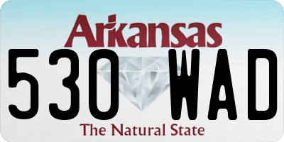 AR license plate 530WAD