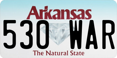 AR license plate 530WAR