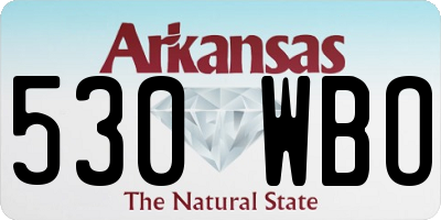 AR license plate 530WBO