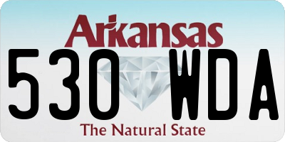 AR license plate 530WDA