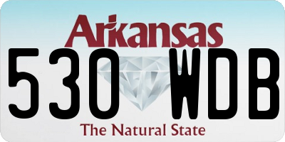 AR license plate 530WDB