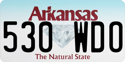 AR license plate 530WDO