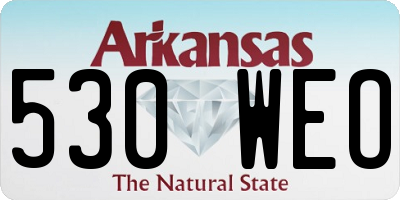AR license plate 530WEO