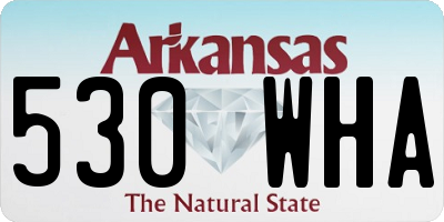 AR license plate 530WHA