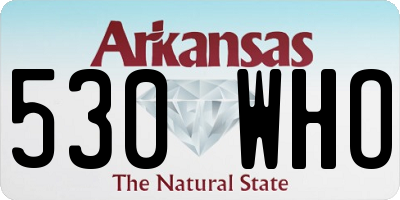 AR license plate 530WHO
