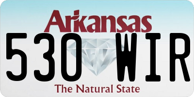 AR license plate 530WIR