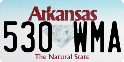 AR license plate 530WMA