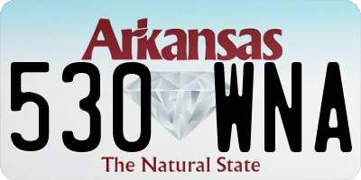 AR license plate 530WNA