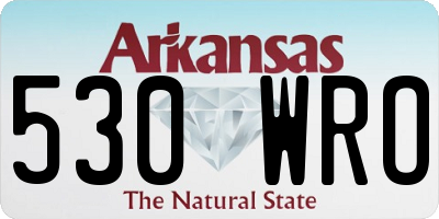AR license plate 530WRO