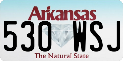 AR license plate 530WSJ