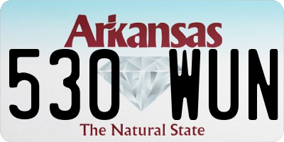 AR license plate 530WUN