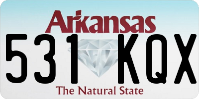AR license plate 531KQX