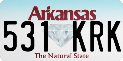 AR license plate 531KRK