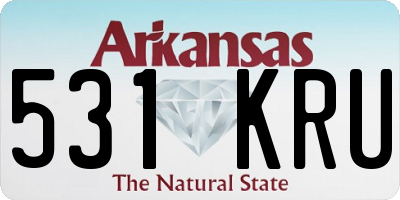 AR license plate 531KRU