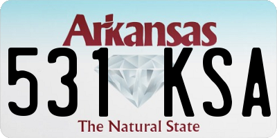 AR license plate 531KSA