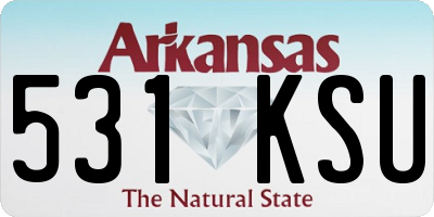 AR license plate 531KSU