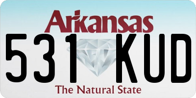 AR license plate 531KUD