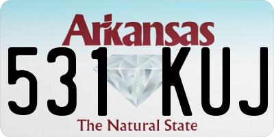 AR license plate 531KUJ