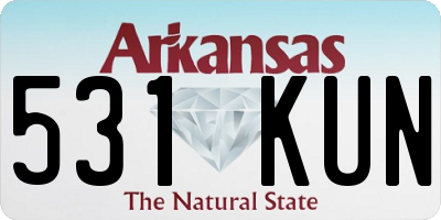 AR license plate 531KUN