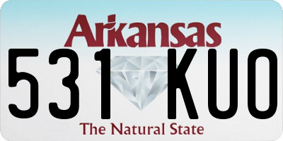 AR license plate 531KUO