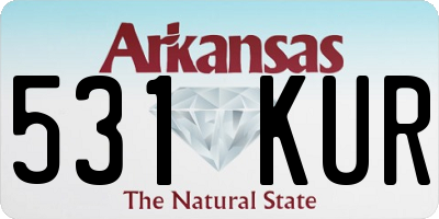 AR license plate 531KUR