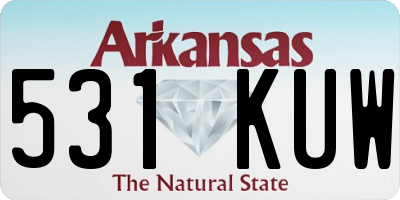 AR license plate 531KUW