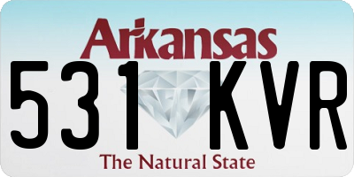 AR license plate 531KVR