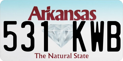 AR license plate 531KWB