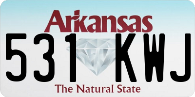 AR license plate 531KWJ